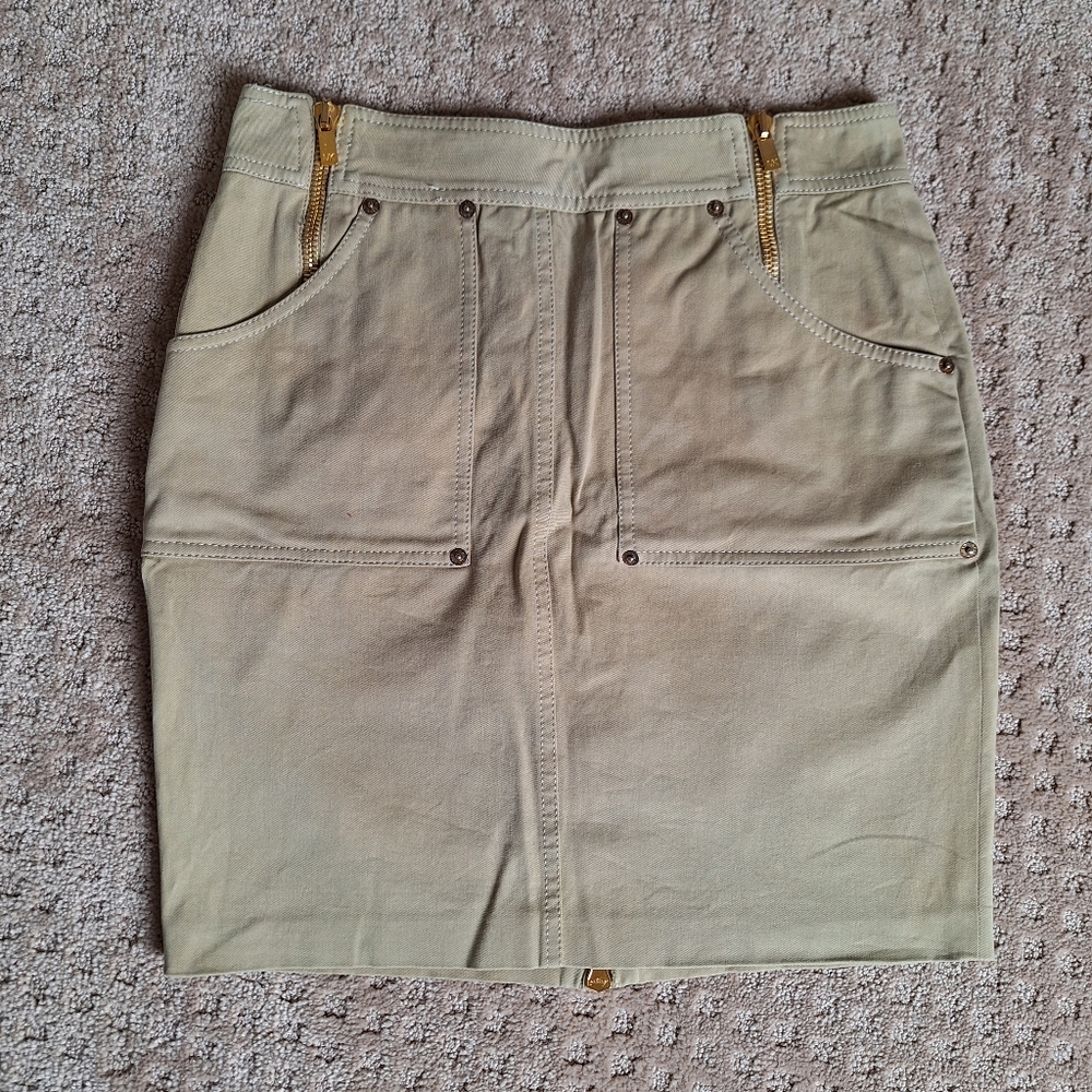 Michael Kors Tan Skirt with Zippers Woman's